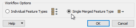 Single Merged Feature Type option
